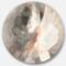 Designart - Abstract Peony Grey - Shabby Chic Metal Circle Wall Art